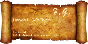 Handel Gábor névjegykártya