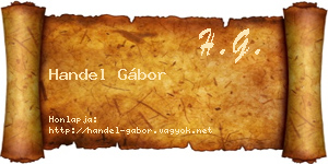 Handel Gábor névjegykártya